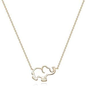 Animal Necklaces for Women Gold Butterfly Bird Cat Elephant Snake Bull Pendant